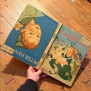 1950s Vintage Peter Pan and Alice in Wonderland Books